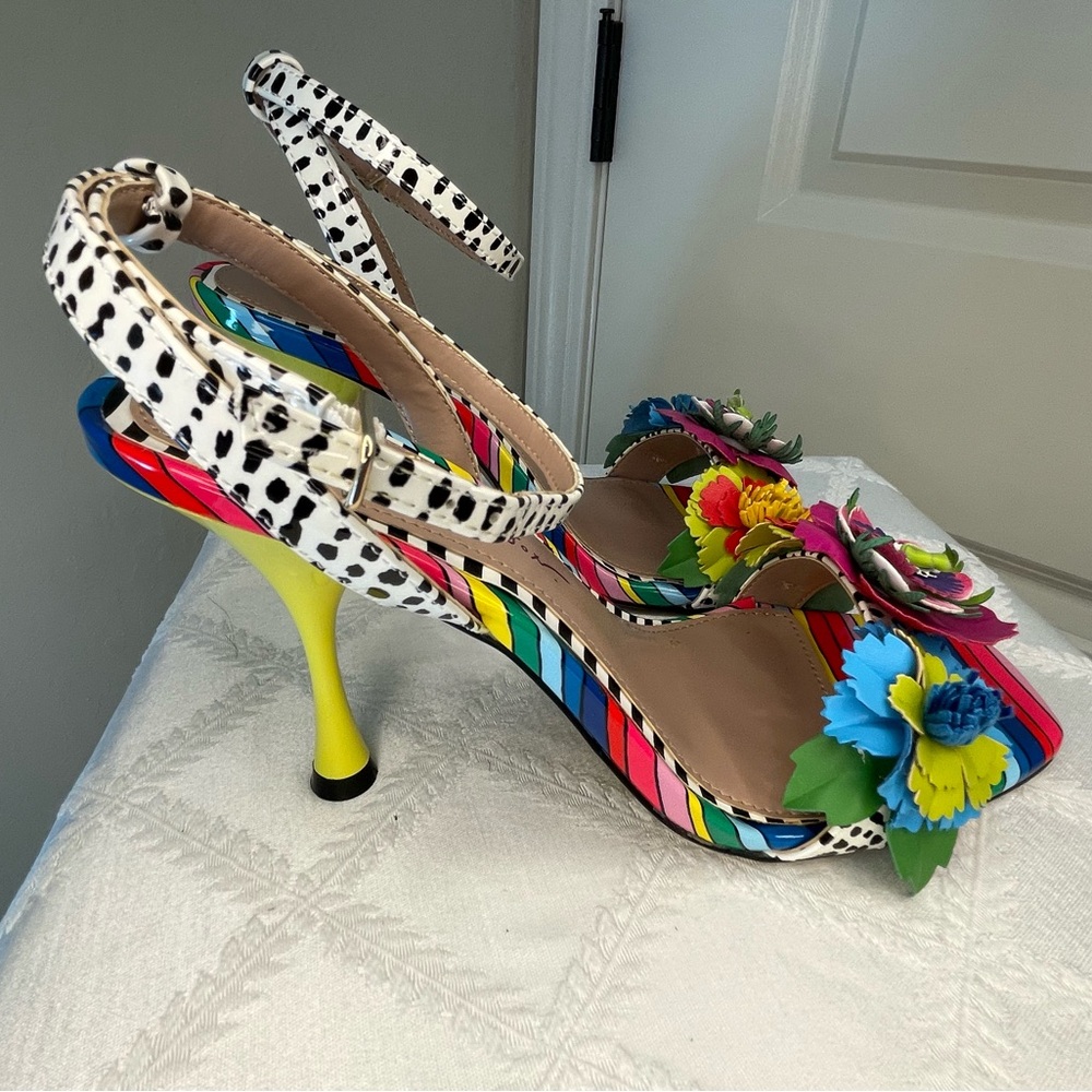 Betsy Johnson 4 inch Multicolor Kamdyn Pump Size 8.5 - Picture 2 of 10